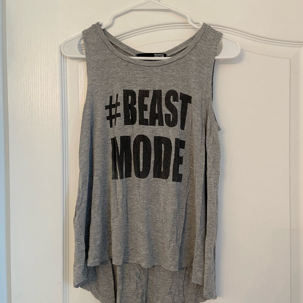 Rebel Sugar #BEAST MODE Muscle Tank Small